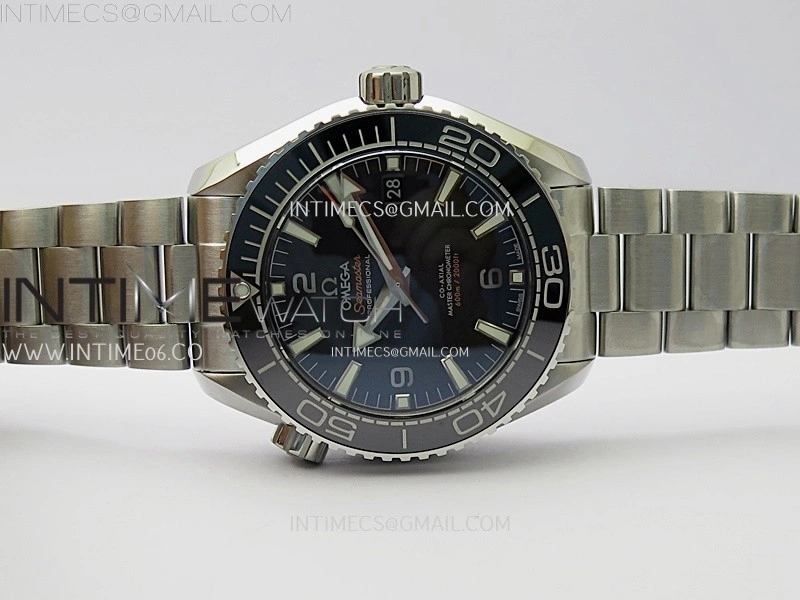 Planet Ocean 43.5mm Black Ceramic Bezel SS SCF 1:1 Best Edition Black Dial on SS Bracelet A8900